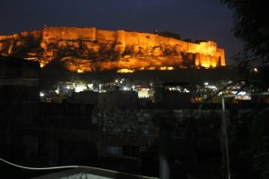 Uitzicht op Mehrangarh fort